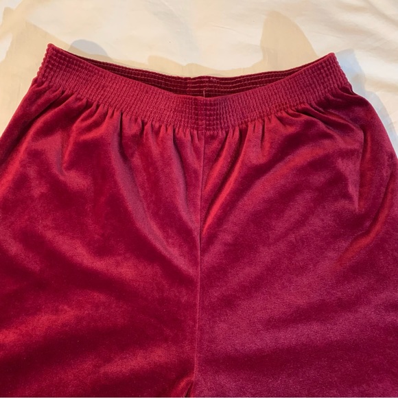 TanJay Wine Color Velour Lounge Pants Women’s Size Petite Small - Picture 2 of 7